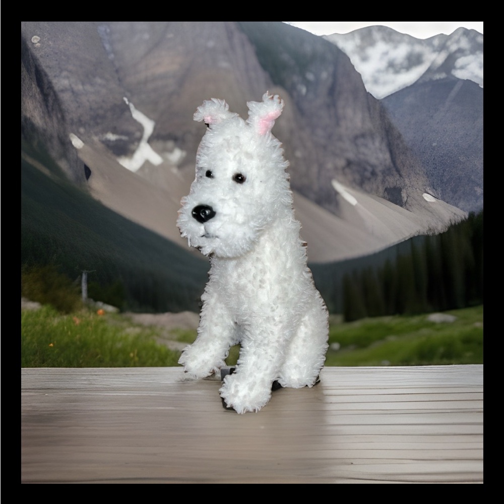 The Adventures of Tintin Snowy Dog White Dog Plush Promotional RARE HTF TY 2011